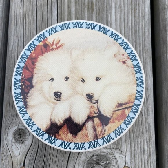 NATURESTONE Coasters Absorbent (Set of 4) Puppies - Picture 5 of 8